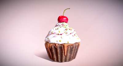 现代樱桃蛋糕3D模型下载